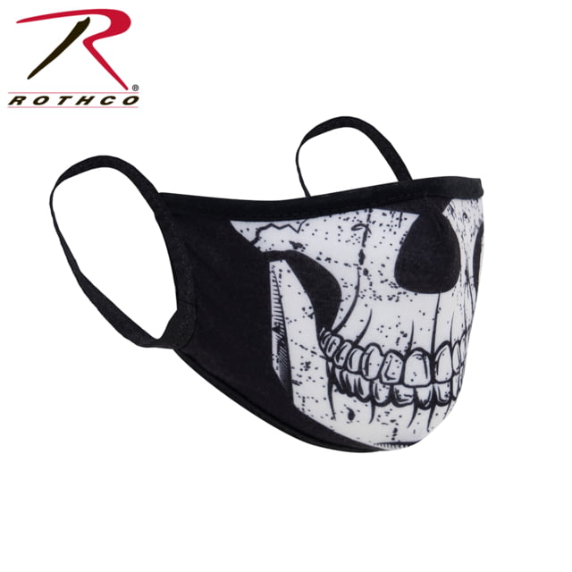 Rothco Half Skull Reusable 3-Layer Face Mask Polyester Large/Extra Large