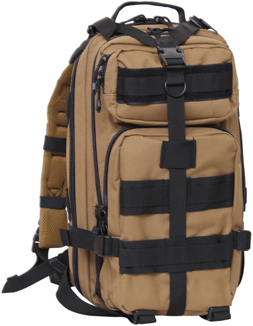 Rothco Medium 25L Transport Pack Coyote Brown/Black CoyoteBrownBlack - Rothco