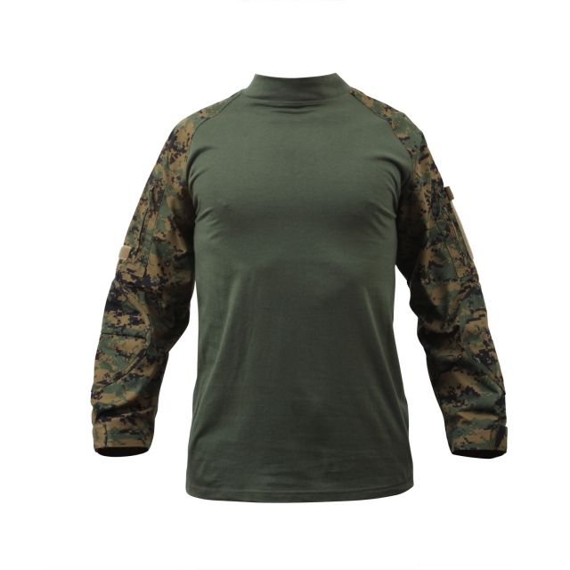 Rothco Military FR NYCO Combat Shirt Woodland Digital Camo M landDigitalCamo-M