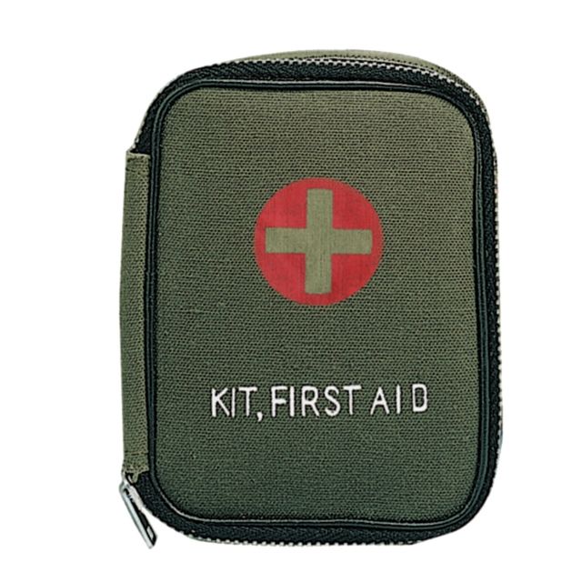 Rothco Military Zipper First Aid Kit Pouch Olive Drab OliveDrab - Rothco