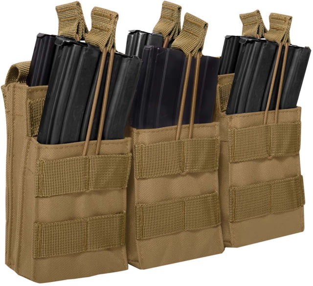 Rothco MOLLE Open Top Six Rifle Mag Pouch Coyote Brown - Rothco
