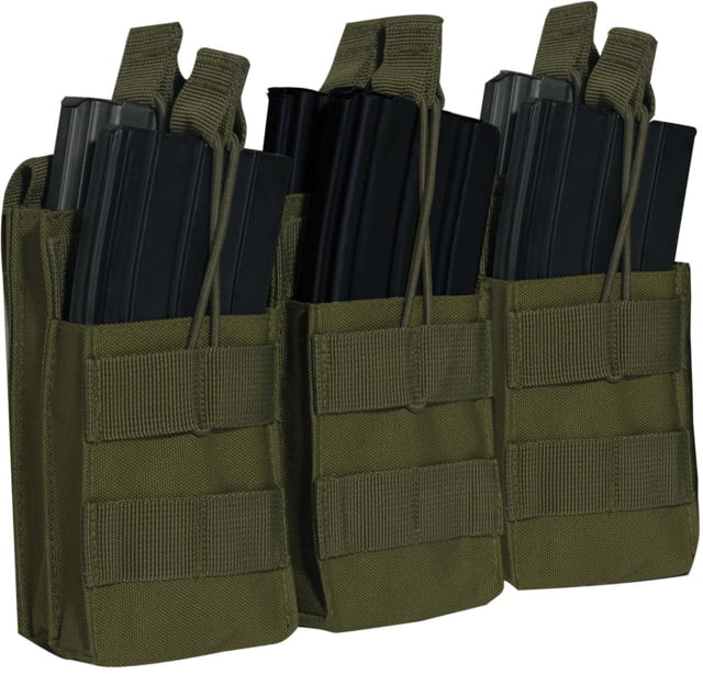 Rothco MOLLE Open Top Six Rifle Mag Pouch Olive Drab - Rothco