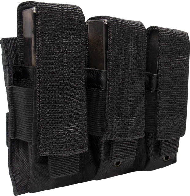 Rothco MOLLE Triple Pistol Mag Pouch Black - Rothco
