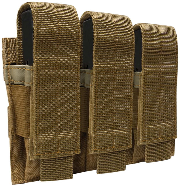 Rothco MOLLE Triple Pistol Mag Pouch Coyote Brown - Rothco