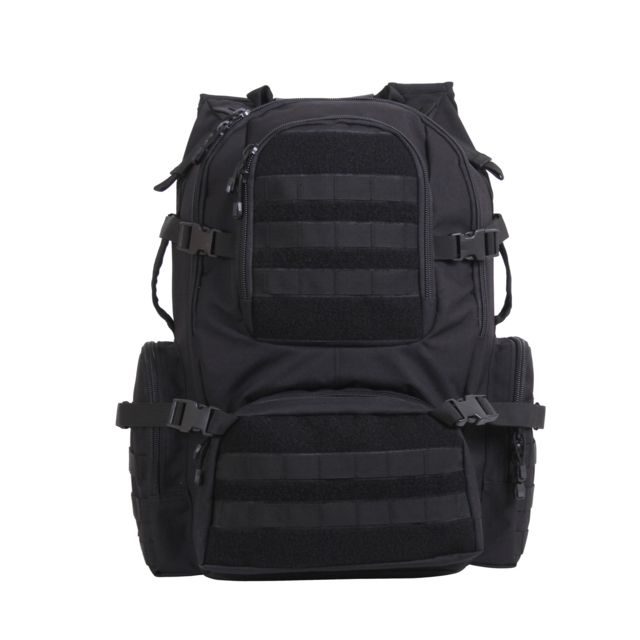 Rothco Multi-Chamber MOLLE Assault Pack Black Black - Rothco