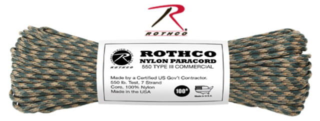 Rothco Nylon Camo Paracord Woodland Camo