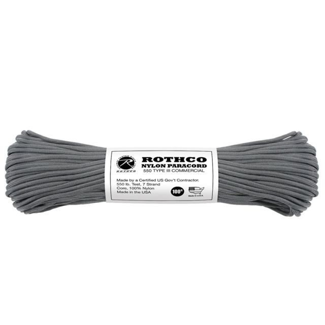 Rothco Rothco Nylon Type III 550lb 100ft Paracord Charcoal Grey CharcoalGrey - $11.99 at Optics Planet
