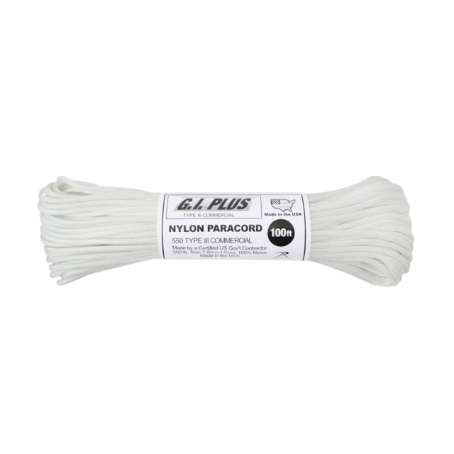 Rothco Rothco Nylon Type III 550lb 100ft Paracord White White - $11.99 at Optics Planet