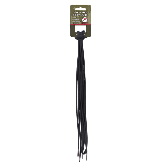 Rothco Paracord Boot Laces Black 72 Black-72Inches