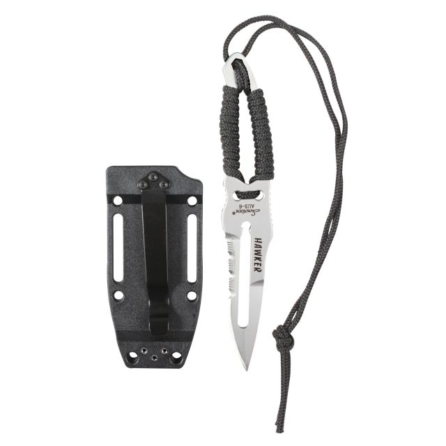 Rothco Paracord Knife w/ Sheath Black/Silver BlackSilver - Rothco