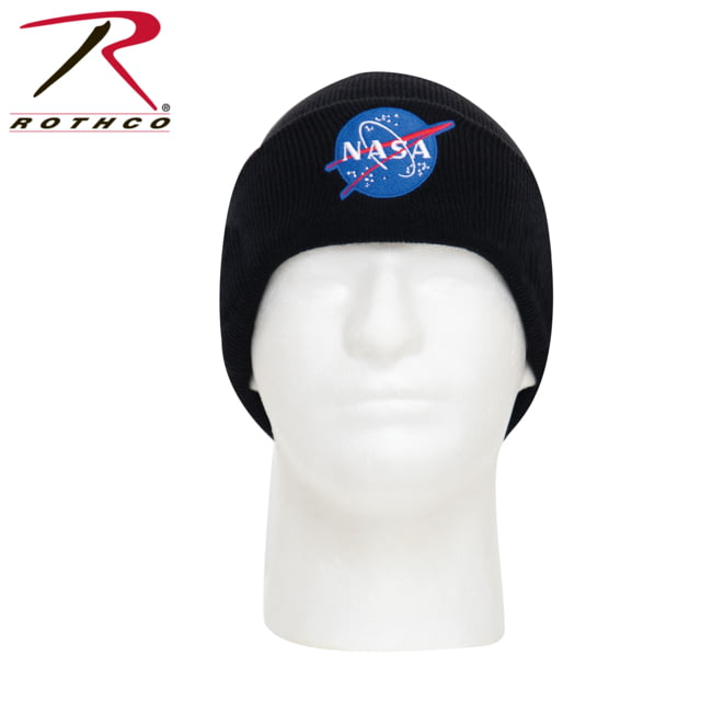 Rothco Rothco Deluxe NASA Meatball Logo Embroidered Watch Cap Black - $13.99 at Optics Planet