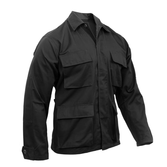 Rothco Long Sleeve Twill BDU Shirt Black 3XL Black-3XL