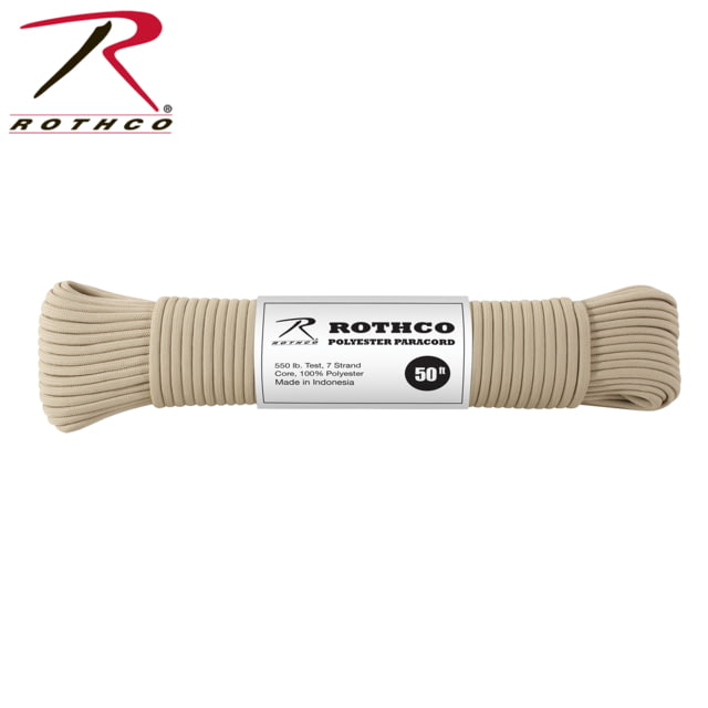 Rothco 550lb Type III Polyester Paracord Tan