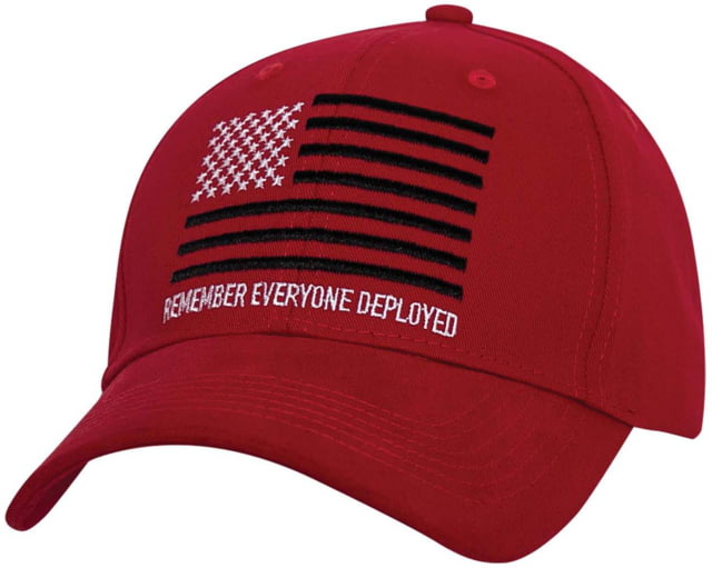 Rothco R.E.D. Remember Everyone Deployed Low Profile Cap - Mens One Size Red