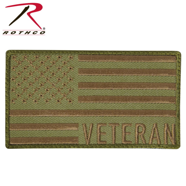 Rothco Veteran US Flag Patch Coyote Brown - Rothco