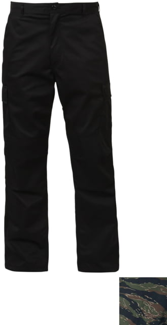 Rothco Relaxed Fit Zipper Fly BDU Pants Tiger Stripe Camo Large 35-39in Waist