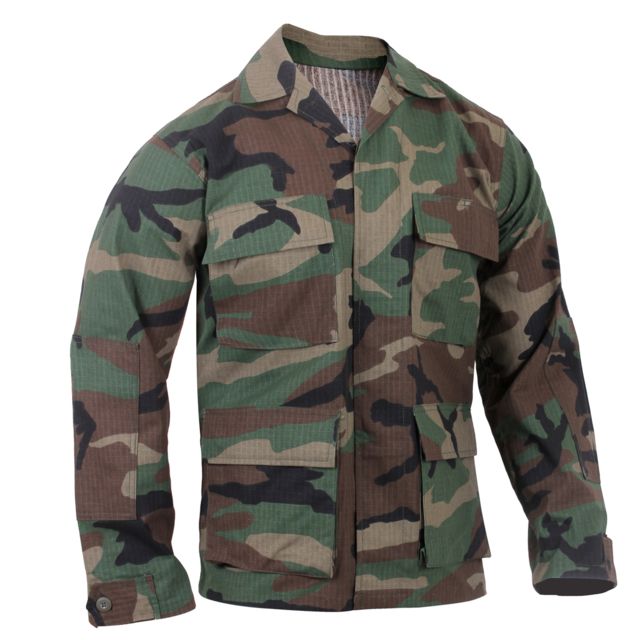 Rothco Rip-Stop B.D.U. Shirt Woodland Camo L landCamo-L