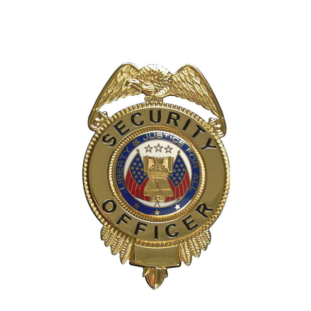 Rothco Security Officer Badge w/ Flags Gold Gold - Rothco
