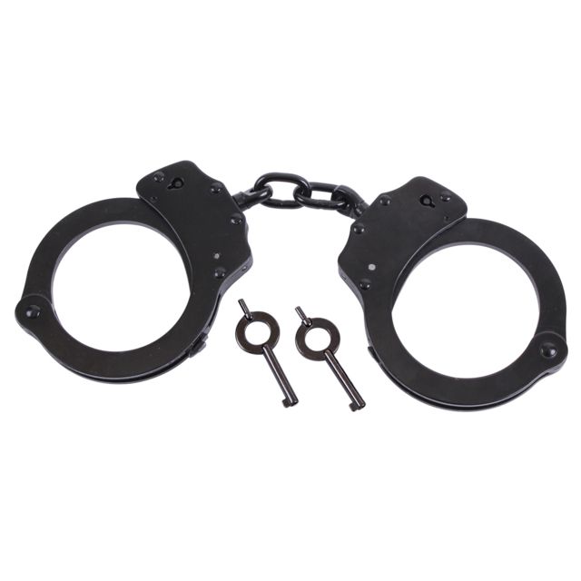 Rothco Stainless Steel Handcuffs Black Black - Rothco