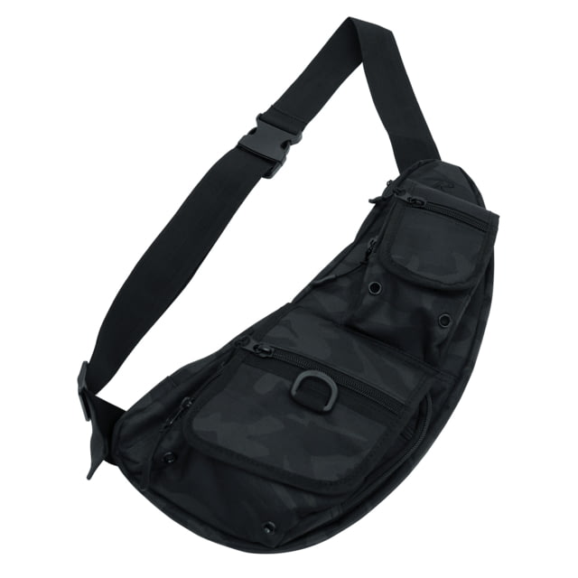 Rothco Tactical Crossbody Bag - Men's Midnight Black Camo - Rothco