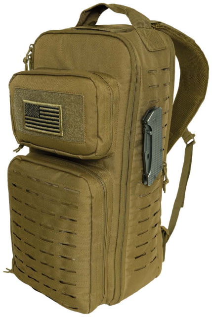 Rothco Tactical Single Sling Pack w/ Laser Cut MOLLE Coyote Brown - Rothco