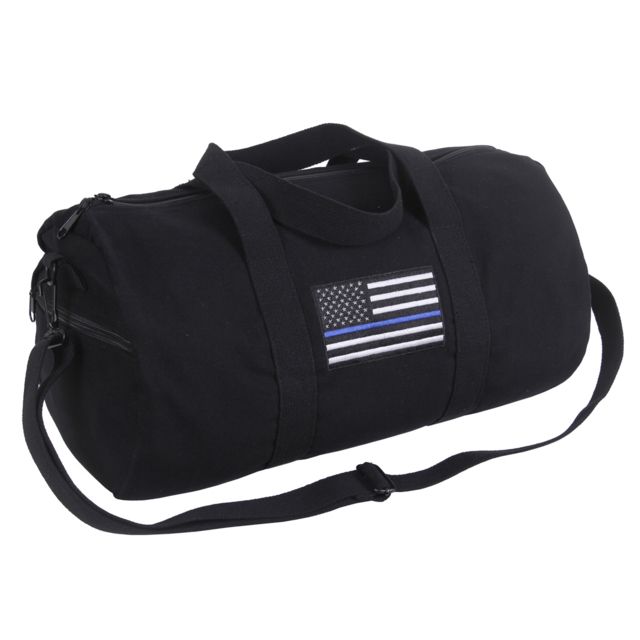 Rothco Thin Blue Line Canvas Shoulder Duffle Bag - Rothco