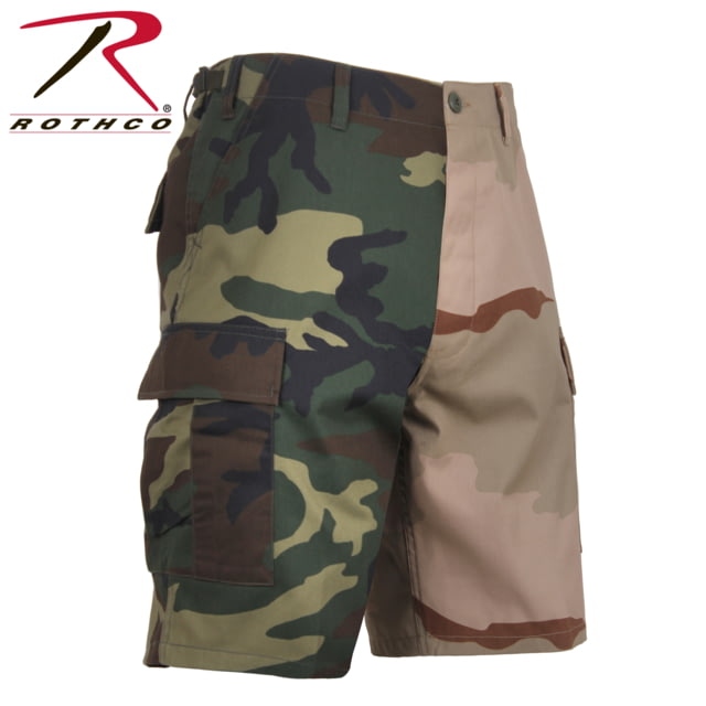 Rothco Two-Tone Camo BDU Short Woodland/Tri-Color Camo L landTri-ColorCamo-L - Rothco
