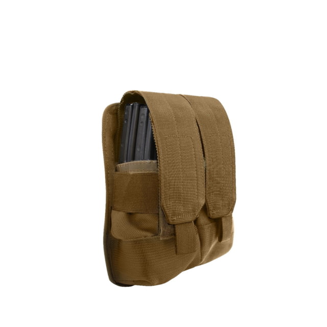 Rothco Universal Double Mag Rifle Pouch - Molle Coyote Brown teBrown - Rothco