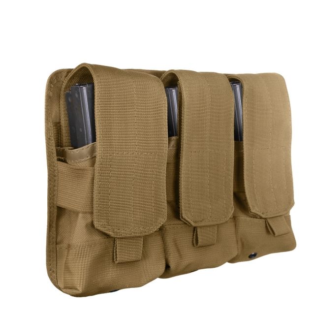 Rothco Universal Triple Magazine Rifle Pouch Coyote Brown teBrown - Rothco