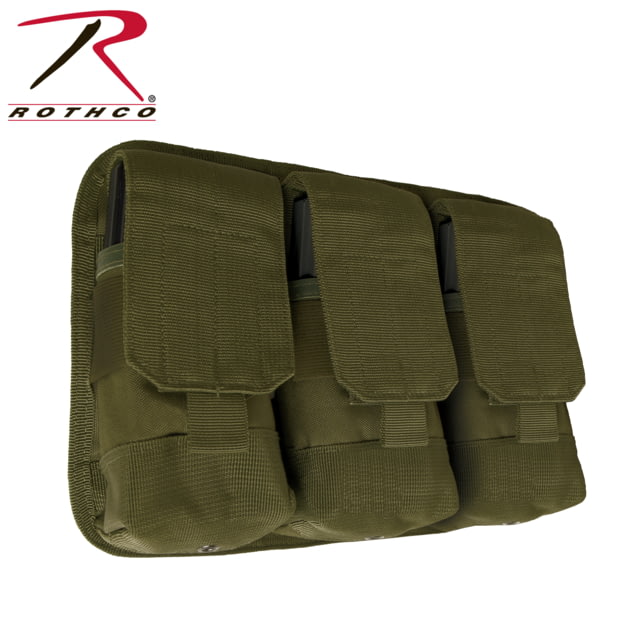 Rothco Universal Triple Magazine Rifle Pouch Olive Drab - Rothco