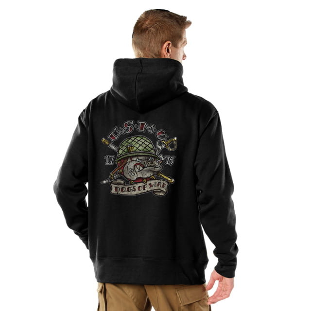 Rothco USMC Dogs of War Hoodie - Men's Black Small