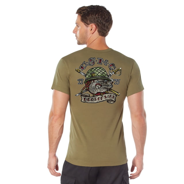Rothco Rothco USMC Dogs of War T-Shirt - Men's Coyote Brown Extra Large - $27.99 at Optics Planet