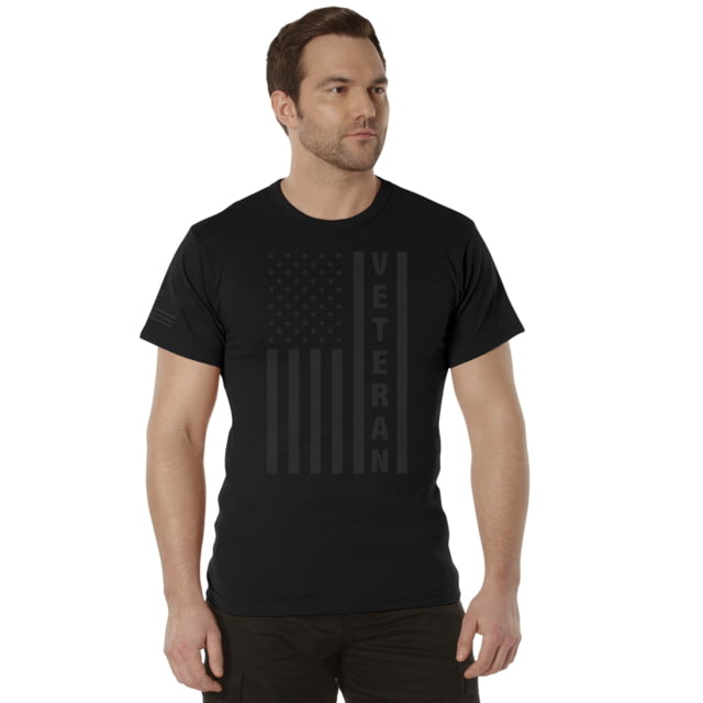 Rothco Rothco Veteran Flag T-Shirt - Men's Black Small - $19.99 at Optics Planet