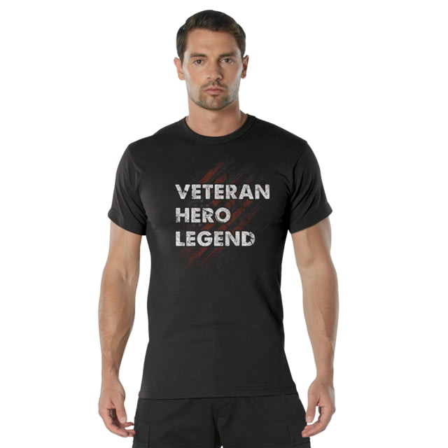 Rothco Rothco Veteran Hero Legend T-Shirt - Men's Black Small - $21.99 at Optics Planet