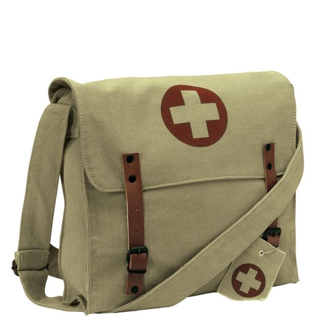 Rothco Vintage Medic Bag With Cross Khaki Khaki
