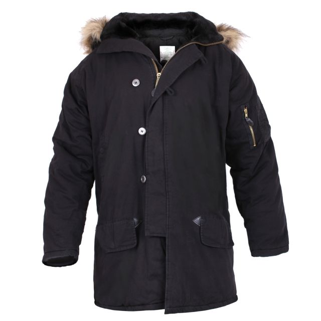 Rothco Vintage N-3B Parka Black S k-S