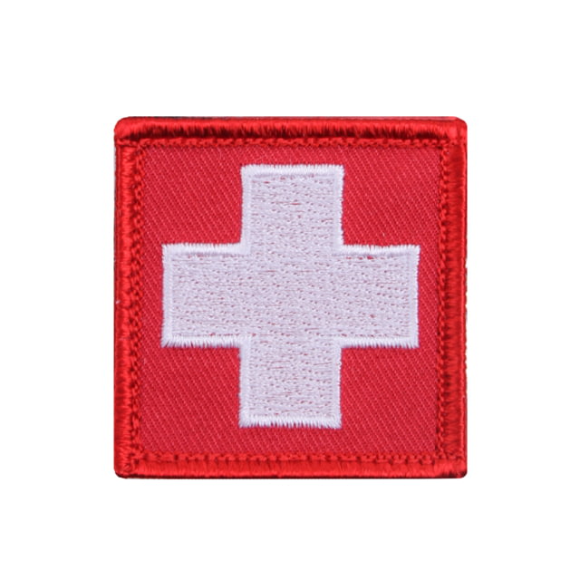 Rothco White Cross Red Morale Patch - Rothco