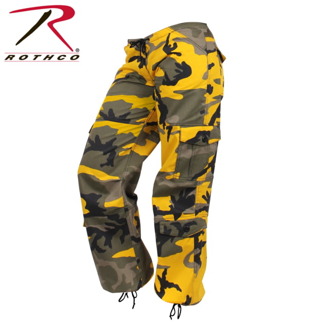 Rothco Women's Paratrooper Colored Camo Fatigues Stinger Yellow Camo XS S