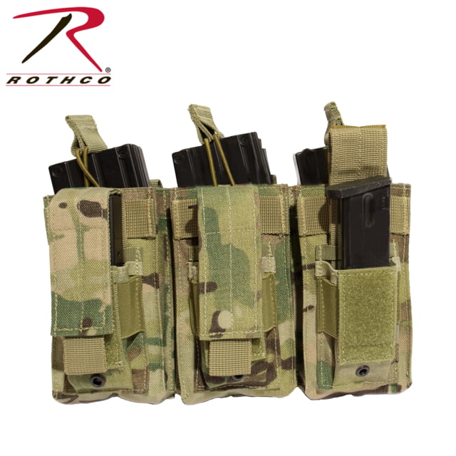Rothco MOLLE Triple Kangaroo Rifle and Pistol Magazine Pouch MultiCam - Rothco