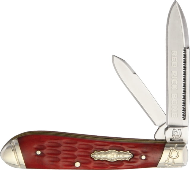 Rough Rider  Peanut Folding Knife SS Clip/Pen Blades Red Pick Bone Handle KC014 / - Rough Rider