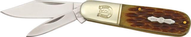 Rough Rider Barlow Fold Knife Amber jigged bone handle RR201 - Rough Rider