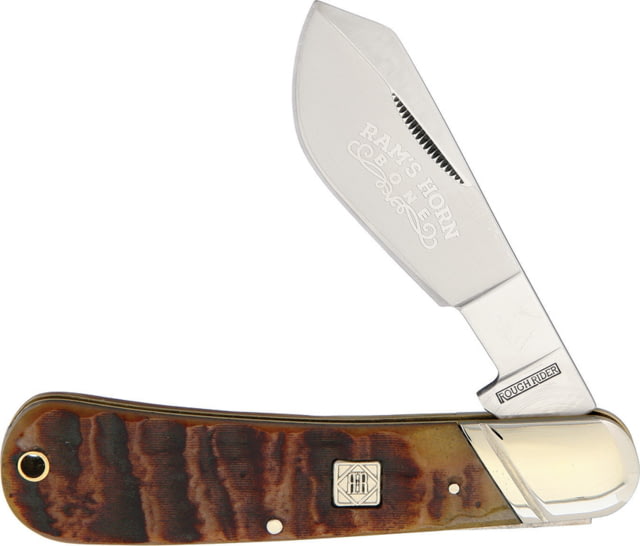Rough Rider Cotton Sampler Brown Rams Horn Folding Knife2.75inSatinBrownRam Horn Handle KB146/ - Rough Rider Knives