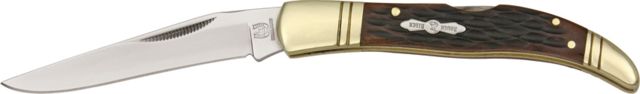 Rough Rider French Tickler Fold Knife SS blade Amber jigged bone handle - Rough Rider