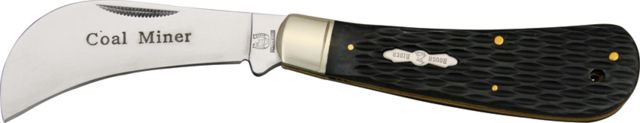 Rough Rider Hawkbill Fold Knife 440 SS hawkbill blade Black buffalo horn handle - Rough Rider Knives