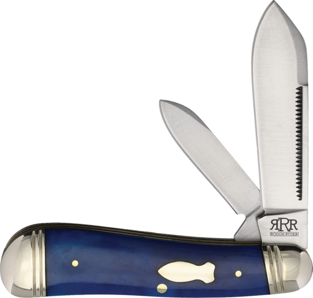 Rough Rider Hogleg Peanut Blue Smooth RRR049 - Rough Rider Knives