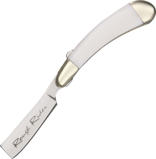 Rough Rider Mini Razor Fold Knife SS razor blade White pearl handle RR1363 - Rough Rider