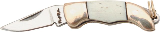 Rough Rider Miniature Folder Knife 1 1/8in. SS clip point blade White smooth bone handle RR166 - Rough Rider