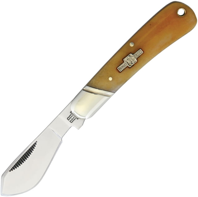 Rough Rider Small Cotton Sampler Tobacco Folding Knife Mirror SS Wide Belly Blade Tobacco Smooth Bone Handle