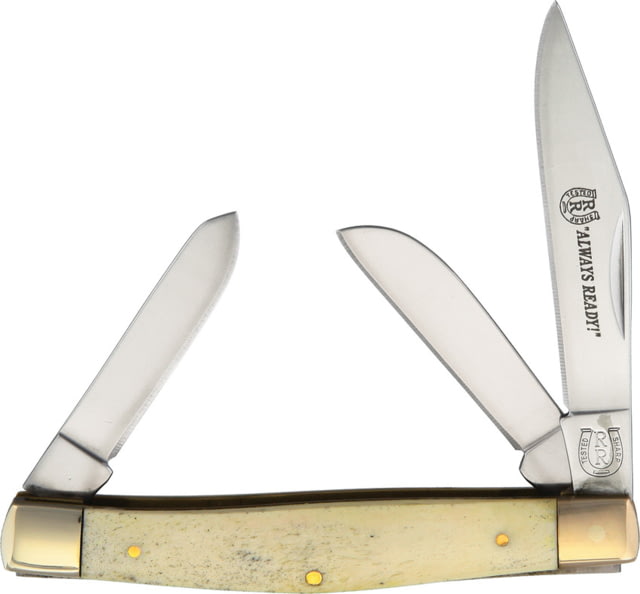 Rough Rider Stockman White Smooth Bone Folding KnifeWhiteSmooth Bone Handle KB306/ WHITE SMOOTH BONE - Rough Rider
