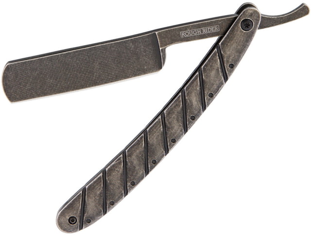 Rough Rider Stonewashed Razor Folding Knife3inStainless SteelStandard Edge Black Stonewash L-4 /